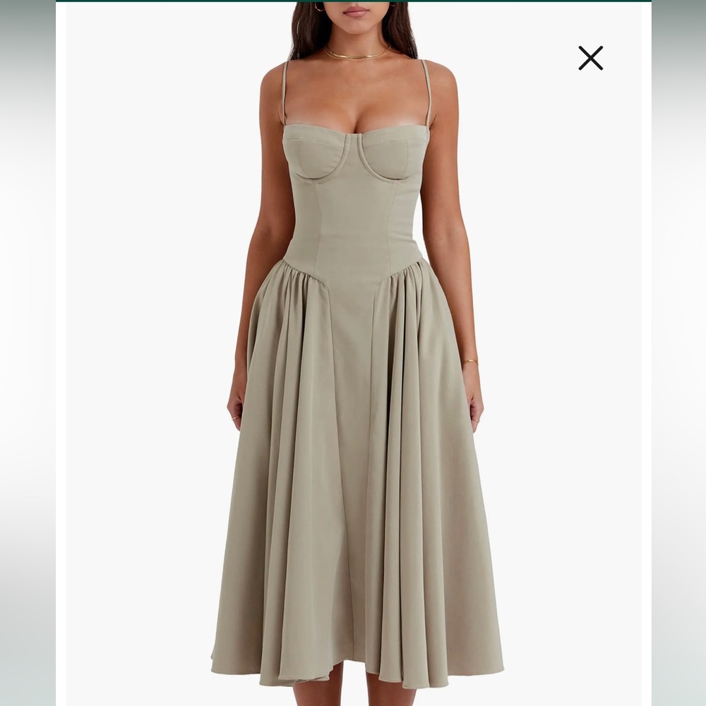 House of CB Samaria Corset Fit & Flare Dress